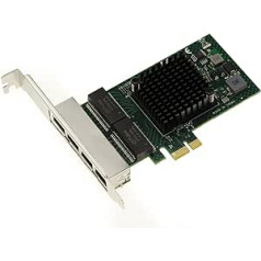 KALEA-INFORMATIQUE PCIe x1 tīkla kontrollera karte 4 pieslēgvietas RJ45 Quad LAN GIGABIT Ethernet 10 100 1000Mb 1G - BroadCom BCM5719 - zems un augsts profils