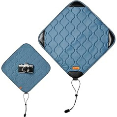 KODAK Camera Case - Water-Repellent, Scratch-Resistant and Dust-Free Protective Cloth for Mirrorless Cameras, Compact Cameras and Fixed Focal Lengths, Steel blue, camera case