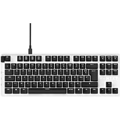 NZXT funkcija TKL mehāniskā datora spēļu tastatūra - apgaismota - Lineārs RGB slēdzis - MX saderīgi slēdži - Karstā maiņa - Izturīgs alumīnija vāciņš - Mehāniskā spēļu tastatūra | FR (AZERTY) Balts