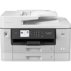 Brother MFC-J6940DW DIN A3 četri vienā krāsu tintes daudzfunkciju printeris (2 x 250 loksnes papīra kasete, drukāšana, skenēšana, kopēšana, fakss), balts, vidējs
