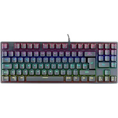 Itek Gaming Keyboard X50 — mehānisks zils slēdzis OUTEMU RGB programmatūra, 90 taustiņi, kompakti