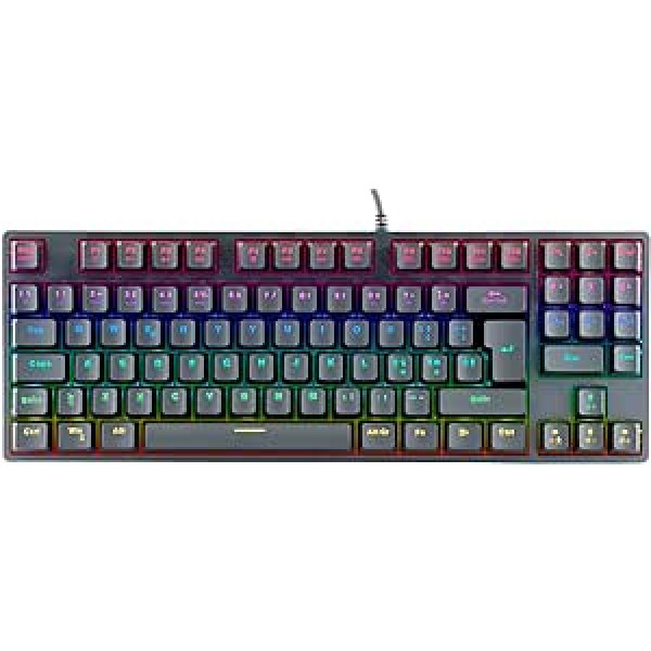 Itek Gaming Keyboard X50 — mehānisks zils slēdzis OUTEMU RGB programmatūra, 90 taustiņi, kompakti