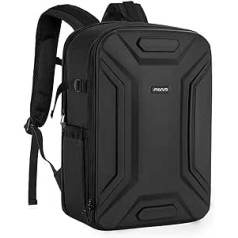 MOSISO Camera Backpack, DSLR/SLR/Mirrorless Camera Bag, Waterproof, Symmetrical Geometric Hard Case with Tripod Holder and 15-16 Inch Laptop Compartment, Compatible with Canon/Nikon/Sony, Black