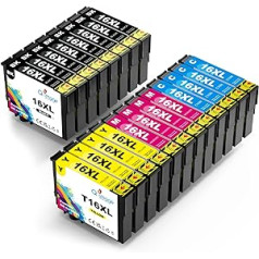 Iepakojumā 20 16XL tintes kasetnes priekš Epson 16XL Multipack for Epson wf 2760 kasetnes WF-2630 WF-2510 WF-2750 WF-2650 WF-2540 WF-2530 WF-2520 WF-26/06 Magenta/4 Magenta/4