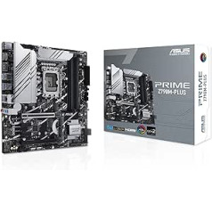 ASUS Prime Z790M-PLUS spēļu mātesplate Intel LGA 1700 (mATX, PCIe 5.0, DDR5 atmiņa, 3x M.2, Aura Sync)