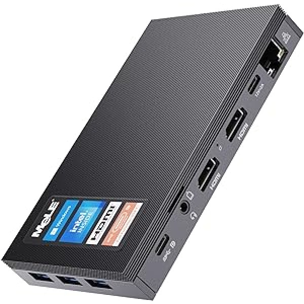 MeLE Quieter3C mini dators bez ventilatora Celeron N5105 8GB 256GB Windows 11 Pro mikro galddators ar Gigabit Ethernet, pilnas funkcijas USB-C, WiFi 6, IPXE, HDMI2.0, 4K trīs displejs, BT5.2, USB3.2