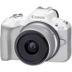 Canon digitālā kamera EOS R50 RF-S18-45 mm ir STM komplekts (balts)