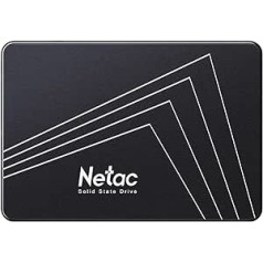 Netac SSD 2TB, SSD cietais disks iekšējais Sata 3.0 2,5 collas klēpjdatoram, personālajam datoram, galddatoram, PS5 (N530S, melns, 3D Nand)