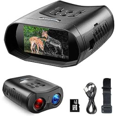 APEXEL 4K Night Vision Device with Photo & Video, 3 Inch TFT and 5X Digital Zoom Binoculars with Night Vision, 3000 mAh Batteries, Night Vision Devices, 300 m Range for Bird Watching, Camping, Hunting