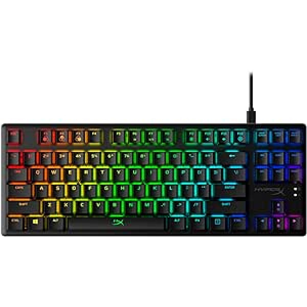 „HyperX Alloy Origins Core“ – RGB mechaninė žaidimų klaviatūra, „Tenkeyless“, „HyperX Aqua“, (QWERTY – JAV išdėstymas)