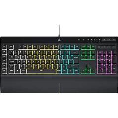 Corsair K55 RGB Pro – Dinaminis RGB apšvietimas – – IP42 Atsparus dulkėms ir purslams (QWERTY)