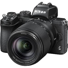 Nikon Z 50 KIT Z 18-140 VR (20,9 MP, OLED skatu meklētājs ar 2,36 miljoniem pikseļu, 11 kadri sekundē, hibrīda AF ar fokusa palīgu, ISO 100–51,200, 4K UHD video)