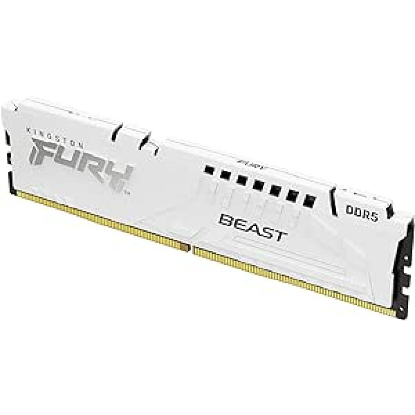 Kingston Fury Beast White XMP 32GB 5600MT/s DDR5 CL40 DIMM Desktop Gaming Memory Kit with 2 - KF556C40BWK2-32