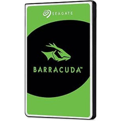 Seagate BarraCuda 2 TB HDD, iekšējais cietais disks (6,35 cm (2,5 collas), 7 mm plāns, 5400 apgr./min, 128 MB kešatmiņa, SATA 6 Gb / s, sudraba) Modeļa Nr.: ST2000LM015