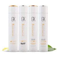 Gk Hair Global Keratin Лучший профессиональный набор для выпрямления волос (300 мл/10,1 жидких унций), лечение выпрямляющим кератином — для шелковистых,