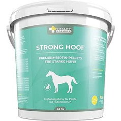 Flex Strong Hoof 5 kg Kauss Premium Papildbarība zirgiem | Biotīna granulas ar cinku, varu un vitamīniem uztura bagātinātājam | Par nagu problēmām | Labāka nagu augšana