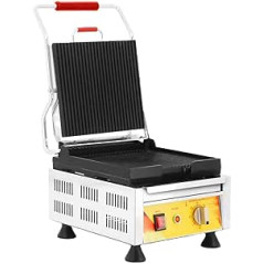 Umweltfreundlich und rauchfrei Elektrische kommerzielle Panini-Sendwichmaschine, Waffel-Panini-Grillmaschine, Grillwurst, Burger, Toast, Steakgrill, Frühstücksofen Einfach zu benutzen und zu reinigen