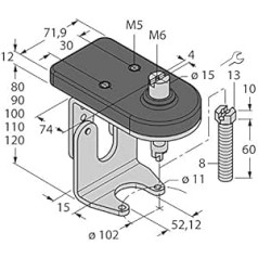 6901128 - BTS-DSU35-ZF10-M8, Montagezubehör für Handarmaturen