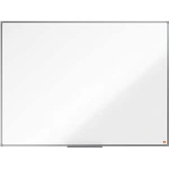 Nobo magnetisches Whiteboard aus Stahl, 90 x 120 cm, Aluminiumrahmen, Traditionelle Eckmontage, Inkl. Stiftablage, Weiß, Essence-Serie, 1905211