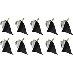 BUTELIŲ ŠALŪDĖS – Maitinimo butelių šluostės lediniam kibirui, polivatinė, 42 cm, kampinė skylė, susiūta apskritimu (10, juoda)