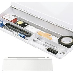 Bexdug Schreibtisch-Whiteboard - Desktop-Whiteboard-Organizer - Kleine trocken abwischbare Tafel, Computertastaturständer mit Zubehör und 3 Markern für Aufgaben, Notizen