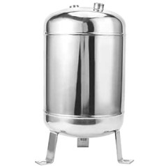 1/2 1/4NPT 1.25MPa 10L Stainless Steel Air Reserve Tank, Vertical 5-Port High Pressure Tank for Gas Storage, Suitable for the Automotive Industry etc.