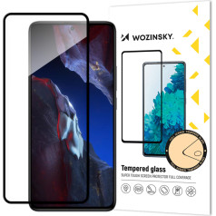 9H rūdīts stikls ar rāmi priekš Xiaomi Poco F5 Pro Full Glue Tempered Glass melnā ekrāna