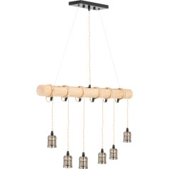 LOFT подвесной потолочный светильник, 6 точек E27 - деревянная балка