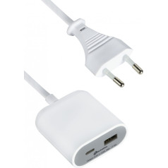 Electraline 62653 Adapter with Cord 2USB 2M