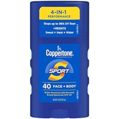 Coppertone Солнцезащитный стик Coppertone Sport широкого спектра SPF 50, 1,5 унции