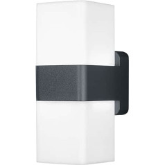 Ledvance Smarte LED Aussenleuchte für die Wand ar WiFi Technologie für Außen, RGB-Farben änderbar, aus dunkelgrauem Aluminium, Compatibel with Google und Alexa Voice Control, SMART+ WIFI CUBE UPDOWN