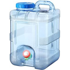 5/7.5/10/12/15/18/20/22L Water Container with Faucet, Portable Plastic Water Bucket with Faucet, Easy to Clean, BPA Free, for Camping Outdoor, Party, Van, Motorhome, School, Hospital, Emerald Gency