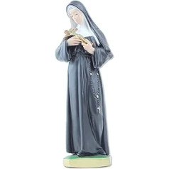 Reliģiskā statuja Santa Rita of Cascia Resin Augstums 30 cm Ar rokām apgleznota