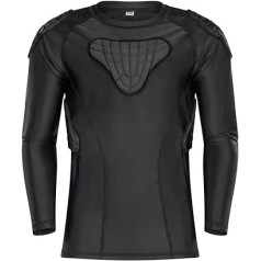 DGYAO Kids Anti-Collision Long Sleeve Shirt Padded Compression Protection Shirt Shoulder Rib Chest Elbow Protector Outdoor Sports Gear for Basketball Football Rugby Skateboard