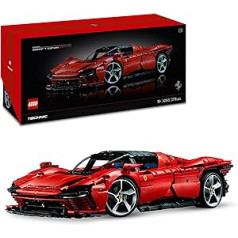 Lego Technic Ferrari Daytona SP3 Modellauto-Bausatz im Maßstab 1:8, Roter Super-Sportwagen, erweitertes Auto-Modell Sammlerstück, Ultimate Car Concept 42143