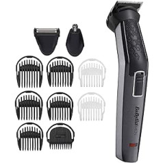 BaByliss Men 11-in-1 Carbon Titanium Face and Body Care Kit with Nose Trimmer and Foil Razor Attachments