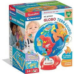 CLEMENTONI - My First Globe Terracheo; An Interactive Junior Mapamundi with Continents and Animals; Eco Game in Spanish, from 3 Years (55482)