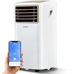 Comfee Easy Cool 2.6 mobilais gaisa kondicionieris, 9000 BTU 2,6 kW, dzesēšana un ventilācija un sausināšana, telpas izmērs līdz 88 m³ (33 ㎡), lietotņu vadība, Alexa, Google sākumlapa/IFTTT, ar izplūdes šļūteni