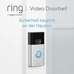 Ring Video Doorbell, Zertifiziert und generalüberholt | Akku Video-Türsprechanlage, 2. Gen. | Funkcioniert ar Alexa