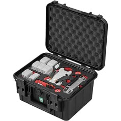 TomCase Travel Edition drono dėklas, skirtas DJI Mini 4 Pro Fly More Combo, standartiniam arba DJI RC 2 valdikliui, vandeniui atsparus ekologiškas apsauginis dėklas – pagamintas Vokietijoje