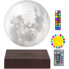 VGAzer Плавающая Лунная Лампа 16 Цветов 20 Моделей Плавающая Лунная Лампа Свет Свободно Вращающаяся Магнитная Левитационная Лунная Лампа с Пул