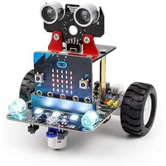 Yahboom Microbit V2 kodēšanas viedās robotikas rotaļlietu veidotāja kods Python DIY STEM Education RC automašīnas komplekts bērniem 8+ ar BBC Micro:bit V2 (Bit Car Without Microbit)