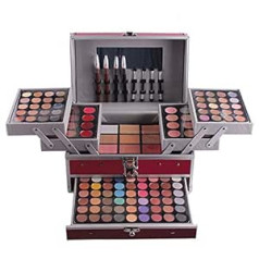 132 Farben Schmink Set Make-up Kit Geschenk Kosmetik, FantasyDay 94 Warme Natürliche Lidschatten Palette Geschenkboxen mit Concealer, Gesicht Puder, Rouge, Lippenstift, Augenbrauenpuder, Eyeliner #3