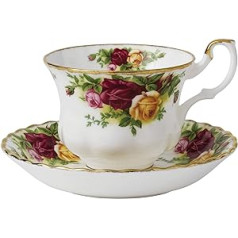 Royal Albert Old Country Roses Teetasse und Untertasse Set, bunt