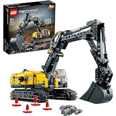 Lego 42121 tehniskā hidrauliskā ekskavatora konstrukcijas komplekts, 2-in-1 modelis, celtniecības transportlīdzeklis, ekskavatora rotaļlieta no 8 gadiem, celtniecības rotaļlieta