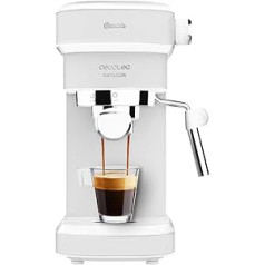 Cecotec Cafelizzia 790 espresso automāts, balts, ātra uzsildīšanas sistēma, 20 bāru spiediens, automātiskais režīms 1 un 2 kafijas pagatavošanai, grozāma tvaika caurule, 1,2 litru tvertne