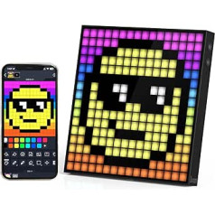 Divoom Pixoo-16 Pixel Art WiFi 16x16 LED gaismas zīmju digitālā rāmja dekorēšanas displejs, viedais pulkstenis Lichter dekorativ mit APP-Steuerung für Gaming Zimmer Bar Schlafzimmer Haus Wand Schreibtisch