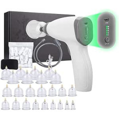 24-Piece Cupping Set, Electric Cupping Therapy Set with Pump, Rechargeable, Vacuum-Adjustable Suction Set, Gua Sha One Button Start, Pain Relief for the Back Body