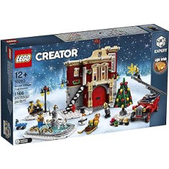 LEGO 10263 Creator Expert Пожарная станция зимней деревни, пожарные игрушки для детей