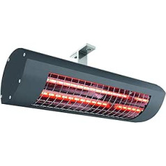 ETHERMA SOLAMAGIC® Basic SM-BASIC-1400-NA infraraudonųjų spindulių šildytuvas 1400 W terasos šildytuvas Matmenys (P x P x A): 444 x 144 x 110 mm Spalva: Nano-Anthracite